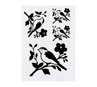 4 x 'Bird Sitting on Tree Branch' Temporary Tattoos - Water Resistant, Skin-Safe, Non-Toxic Transfers, Mixed Sizes (TO00085640)