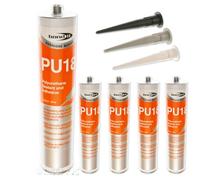 4 x Black Bond-It PU18 - High Strength Polyurethane Adhesive & Sealant EU3 Cartridge - Seals & bonds in engineering, construction, automotive & marine applications elastic characteristics make it suitable for vibrating environments