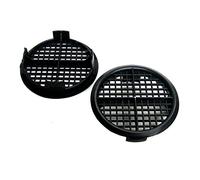 4 x Black Plastic 70mm Round Soffit Air Vents, UPVC Push Fit Eaves Disc Fascia