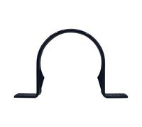 4 x Black Round 68mm Flush Downpipe Brackets, Freeflow Low Profile