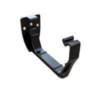 4 X Black Square Fascia Gutter Brackets, Freeflow 114mm Rain Water Systems