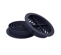 4 X Blue/black Plastic 70mm Round Soffit Air Vents/push In Roof Discs