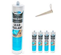 4 x Bond-It Flash-Mate Grey Flashing Silicone Lead Sealant EU3 - seals and repairs lead, leaks and flashing - saves using mortar on lead flashings.