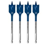 4 x Bosch EXPERT 2608900322 SelfCut Speed Flat Drill Bits 25 x 152mm