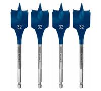4 x Bosch EXPERT 2608900326 SelfCut Speed Flat Drill Bits 32 x 152mm