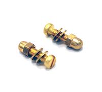 4 x Brass M5 Sets Bolts, Form A Washers and Dome Nuts Pack of 4 (Set M5 x 16mm Bolt Length)