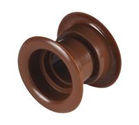 4 x Brown Bathroom Door Air Vent Grille 55mm 2" Two Sided Round Furniture Sleeve Circle Diffuser Plug T14BR