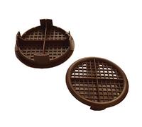 4 x Brown Plastic 70mm Round Soffit Air Vents/UPVC Push Fit Eaves Disc/Fascia