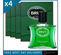 4 x BRUT AFTER SHAVE LOTION SPLASH 100ML MENS FRAGRANCE AROMATIC WOODY SCENT NEW