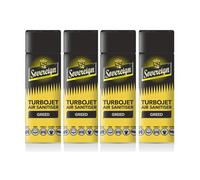 4 x Bundle New Scents Sovereign Car Home Office Gym Turbojet Air Sanitiser Freshener Spray (Greed)