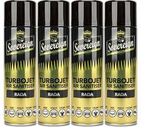 4 x Bundle New Scents Sovereign Car Home Office Gym Turbojet Air Sanitiser Freshener Spray (Rada)