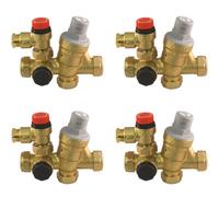 4 X Caleffi - 22mm Inlet Control Multibloc Valve Group 533002Cst / F0001021 (Four Pack)