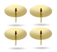 4 x Candle Plugs Approx. 5 cm for Candles as Candle Holder Advent Wreath for Advent Wreath Christmas Advent Wreath Holder with Pin - Candle Holder (Gold)