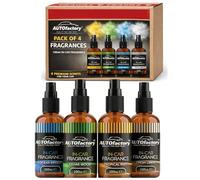 4 x Car Air Fragrances 100ml Including Tropical Mist,Cedar Wood, Ocean Breeze & Fresh Linen, Handy Size for Quick Fresh Spritz, Interior Fragrance, Odour Eliminator, Vent Diffuser - MFR1