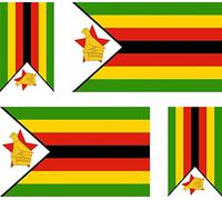 4 x Car Sticker Decal Bike Laptop Case Zimbabwe Flag zimbabw