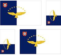 4 x Car Stickers Motorcycle Suitcase Laptop azores azores aç Flag