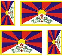 4 x Car Stickers Motorcycle Suitcase Laptop Tibetan Flag-tibet