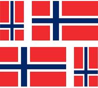 4 x Car Stickers Motorcycle Suitcase Norway Flag norvegie pc Laptop
