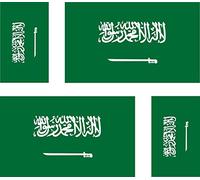 4 x Car Stickers Motorcycle Suitcase of Saudi Arabia Flag Laptop
