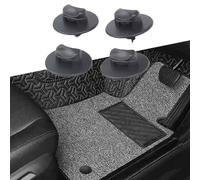 4 x Carpet Mounting Clips for Floor Mats for Seat and Skoda, Plastic Retaining Clips, Black, Universal Mounting Solution for Secure Fixing of the Car Mat