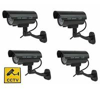 BW Dummy CCTV Camera 4xQuality Dummy Fake Outdoor Indoor CCTV Security Camera Blinking W/led Nightcam (4PCS)