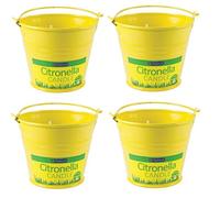 4 x Chatsworth Citronella Bucket Candle Outdoor Dining Garden Pest Control 8.5cm