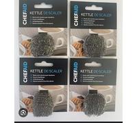 4 X Chef Aid Stainless Steel Doughnut Kettle Descaler, Silver