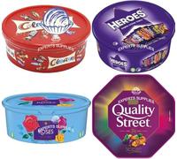 4 x Chocolate Tub For Heros, Roses, Celebrations & Quality Street 550g Perfect For Birthday, christmas, New year By Experts Supplies Ltd