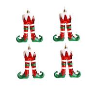 ＡＷＨＡＯ 4 X Christmas Ornaments, Car Pendants, Creative Fun, Green, White, Tree Decoration for Desk, Sofa, Holiday Season, Window, Indoors, Style B