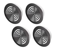 4 x Chrome Mini Circle Air Vent Grille 45mm / 1.77" Round Ventilation Ducting Furniture Cover Soffit Grid T73MS