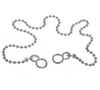 4 X Chrome Plated Steel Ball Plug Chain for Bath, Basin, and Sink