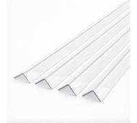 4 x Clear 1 Metre uPVC Plastic Rigid Corner Trim 50x50mm 90 Degree