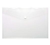 4 x Clear A5 Plastic Folder Document Wallets Poppers