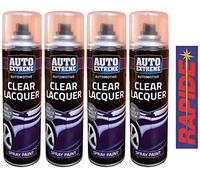 4 x Clear Lacquer Spray Paint DIY Cars Vans Auto Spray Interior Exterior 250ml New