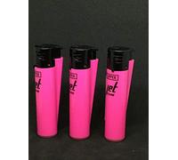 4 X CLIPPER LIGHTERS (4 X JET PINK)