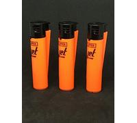4 X CLIPPER LIGHTERS (4 X ORANGE JET)