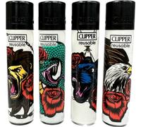 4 x Clipper Lighters, Clipper Gas Lighter, Clipper Lighter Refillable Lighters, (No Fuel)