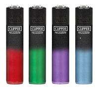 4 x Clipper Lighters DEEP GRADIANT Gas Lighter Refillable YOU GET ALL 4 NEW UK