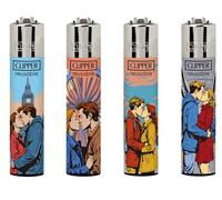 4 X CLIPPER LIGHTERS (NAUGHTY WORDS 3)