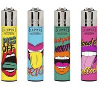 4 X CLIPPER LIGHTERS NAUGHTY WORDS 6
