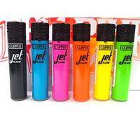 4 x Clipper Lighters Set, Assorted Designs, Gas Lighter Refillable You get all 4 NEW, GIFT SET (JET FLAME - 4 X RANDOM COLOURS)