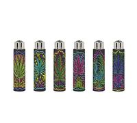 4 x Clipper Lighters Set, Clipper Lighter, Refillable Lighters Diffrent New Desing, clipper lighters standard size, 4 Pack Clipper Rubber Lighters, BY KSP PARTNERS LTD ACID WEEDS