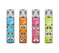 4 x Clipper Lighters Set, Gas Lighter Refillable (No Fuel)