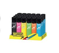 4 x Clipper Lighters Set ,NEON MAXI SIZE JET FLAME WINDPROOF LIGHTER Assorted Designs, Lighter Refillable SET OF 4 GREAT GIFT SET (JET FLAME - 4 X RANDOM COLOURS) WITH FREE GIF CASE BLACK POUCH