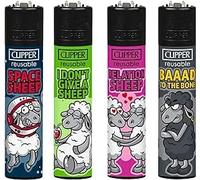 4 X CLIPPER LIGHTERS (SHEEP WORDS)