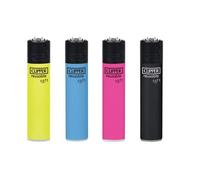 4 x Clipper Lighters - SOFT MIX - Lighter TOP BLACK MAXI SIZE LIGHTER Refillable You get all 4 NEW ( SOFT MIX - )