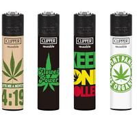 4 X CLIPPER LIGHTERS WEED PHRASE