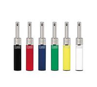 4 X CLIPPER MINI TUBE LIGHTER - SOLID - COLOUR DESIGN REFILLABLE LIGHTER FOR TEA & BBQ