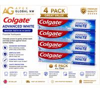 4 x Colgate Advanced White Toothpaste 100ml - Gentle Whitening Oral Formula