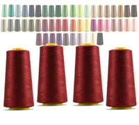 4 x Cones overlocking Thread 40S/2, 3000 Yards (122 Bordeaux)